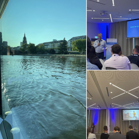 Estelle Moret attending the CHC Leadership Summit 2025 in Frankfurt with colleagues from STADA Group.