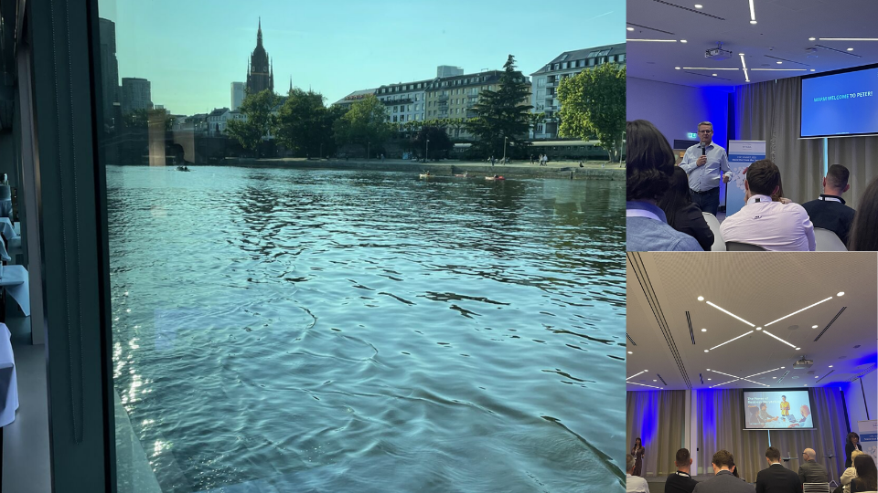 Estelle Moret at the CHC Leadership Summit 2025 in Frankfurt, surrounded by the STADA team and inspiring leadership sessions.