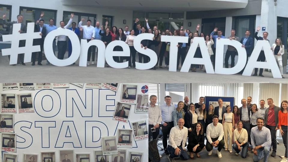 Ines Meyer-Unglaub and colleagues at the Global Launch Summit 2025 at STADA Group HQ in Bad Vilbel.
