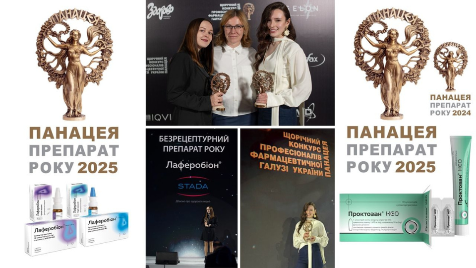 STADA’s Proctosan and Laferobion win Drug of the Year Awards in Ukraine.