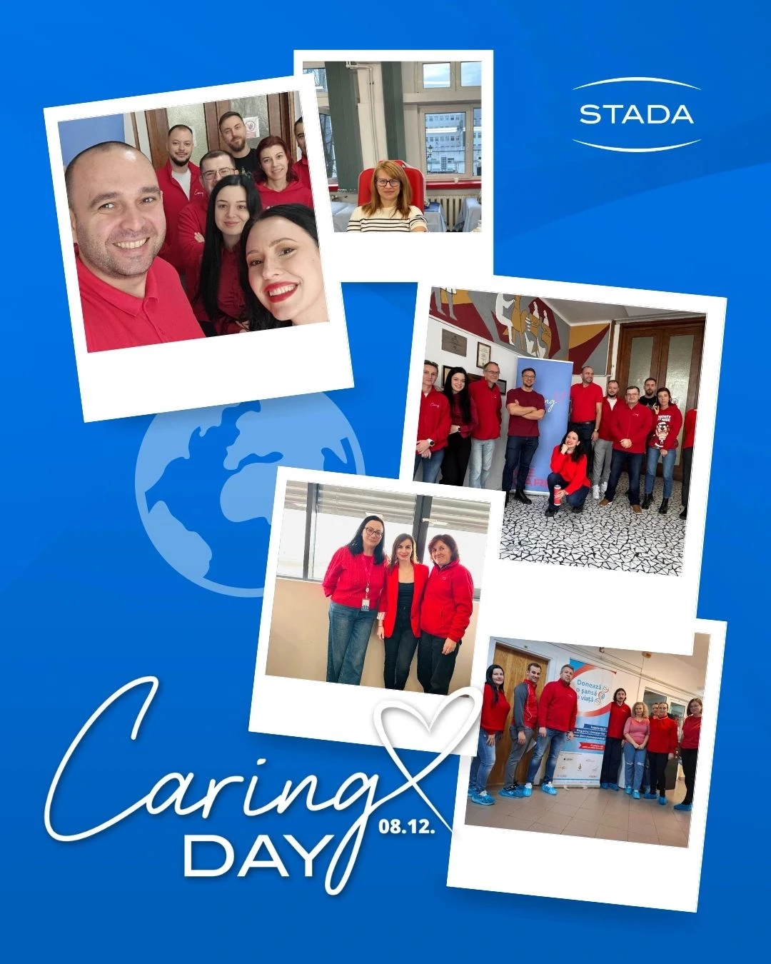 Today, together, we demonstrated that caring for people is reflected in actions. 💖 We dressed in red and celebrated Caring Day with energy and solidarity.