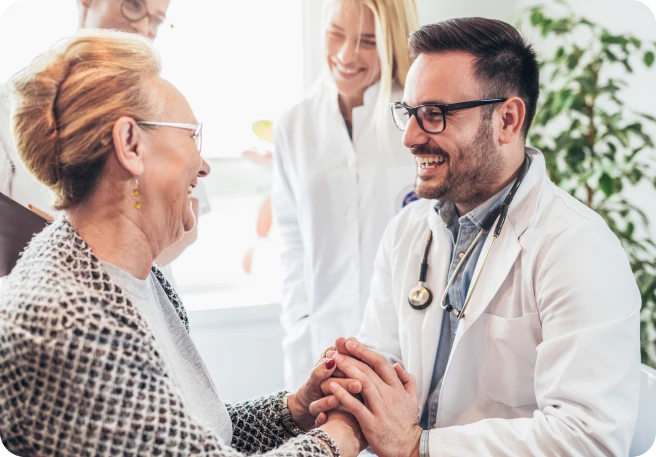 Healthcare professional consulting a patient Healthcare professional consulting a patient